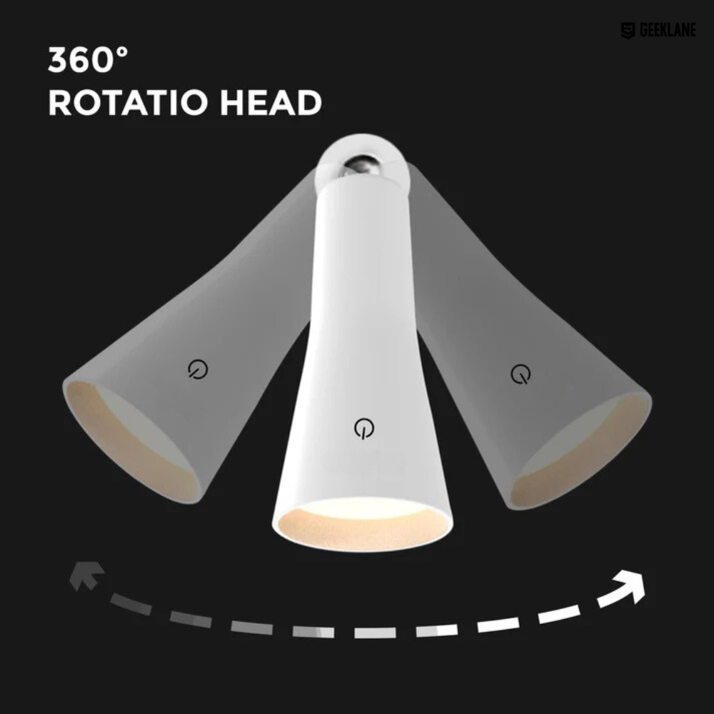 Magneto: Premium Versatile Magnetic LED Lamp with 3 Attachments, Adjustable Brightness & USB-C Rechargeable Battery