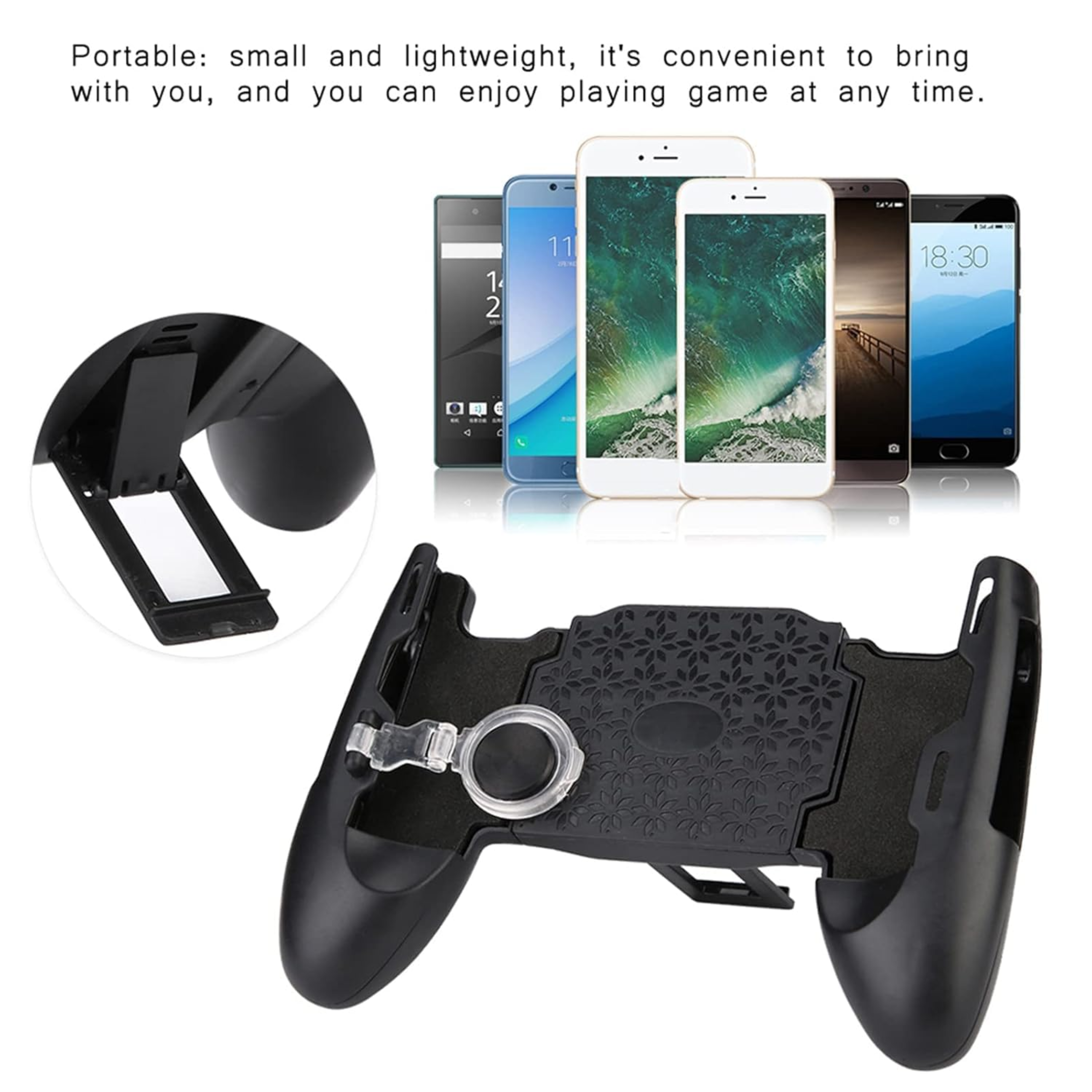 Trigger: Universal Mobile Gaming Gamepad with Fire & Aim Trigger Keys, Ergonomic Phone Grip & Responsive Controls for FPS & Battle Royale Games