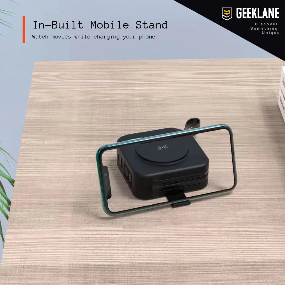 Voyager: Premium All-in-One MagSafe LiPo Power Bank with PD, Built-in Cables & Outlet Prongs for Ultimate Charging Convenience