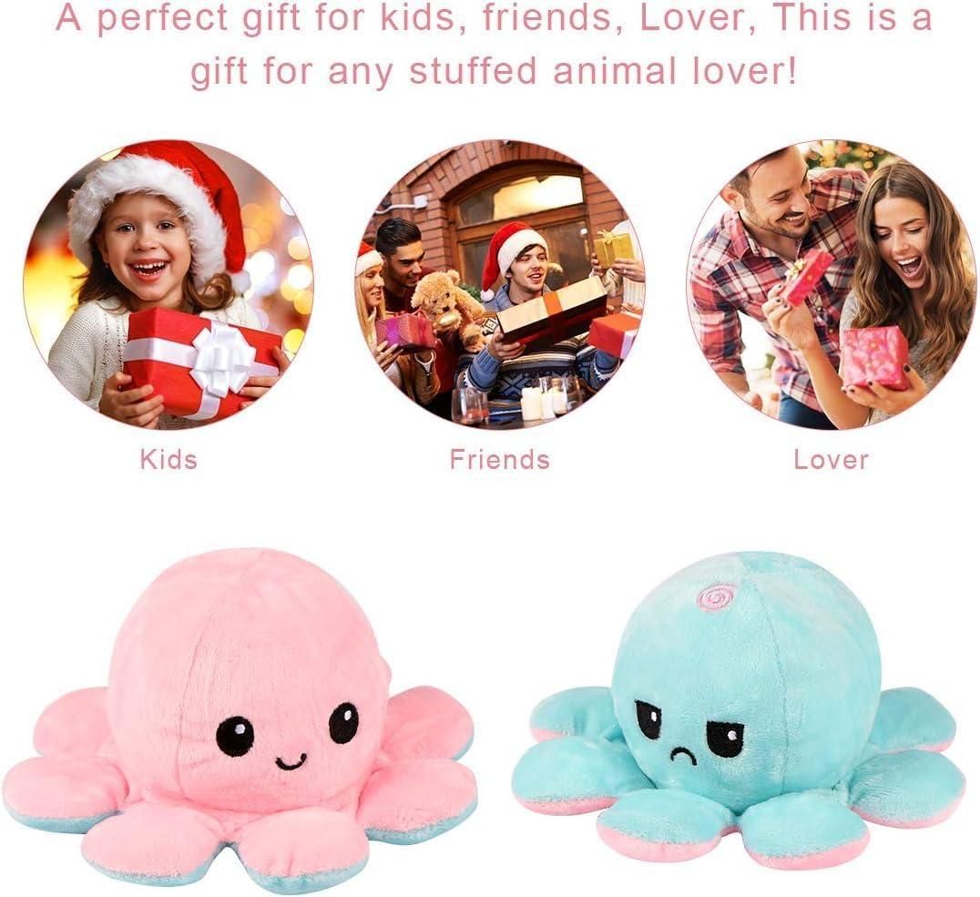 Chums: Reversible Plush Squishy Pals – Soft & Cuddly Octopus Toy for Kids & Babies, Perfect Gift for Boys & Girls