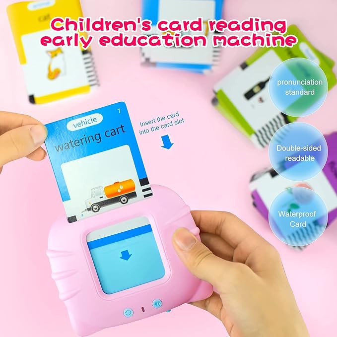 Wordie: Interactive Talking Flash Cards Learning Toy with 224 Sight Words, English Pronunciation, Animal Sounds & USB Rechargeable Card Reader for Kids