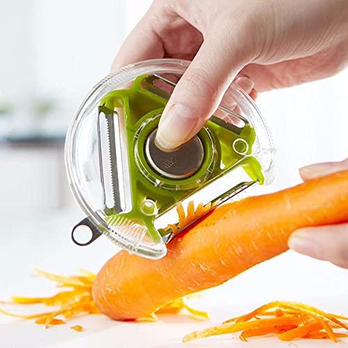 SwiftSlice: 3-in-1 Swivel Peeler with Rotating Stainless Steel Blade for Effortless Fruit & Vegetable Peeling