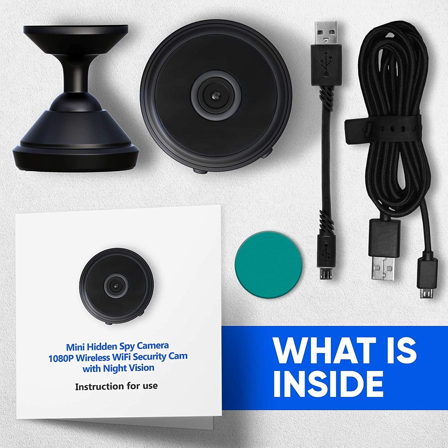 iSpy: Rechargeable Wi-Fi CCTV Live Camera with 1080P HD, Night Vision, Motion Detection & 128GB Storage Support