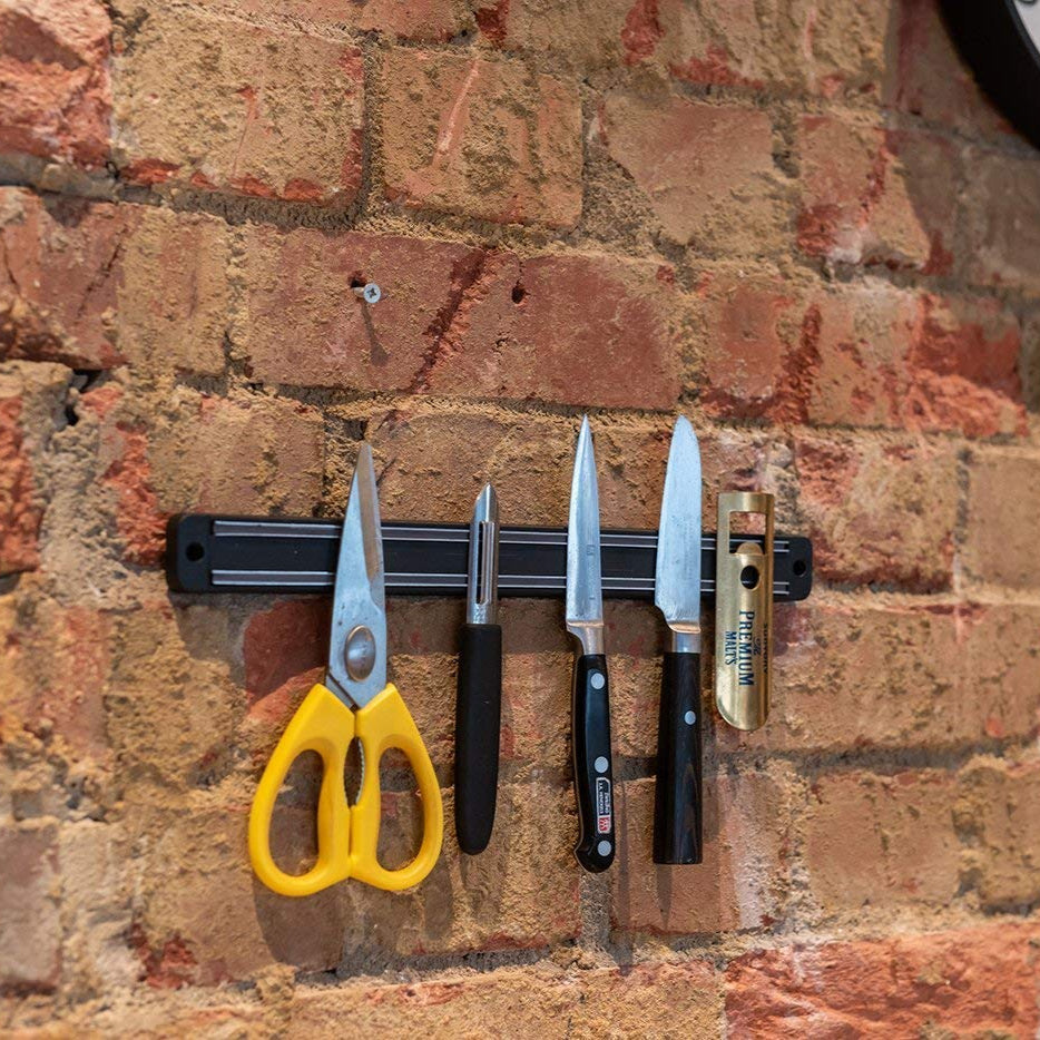 MagSlice: Magnetic Knife Holder for Wall, Sleek Kitchen Storage Rack for Knives, Utensils & Metal Tools with Strong Grip