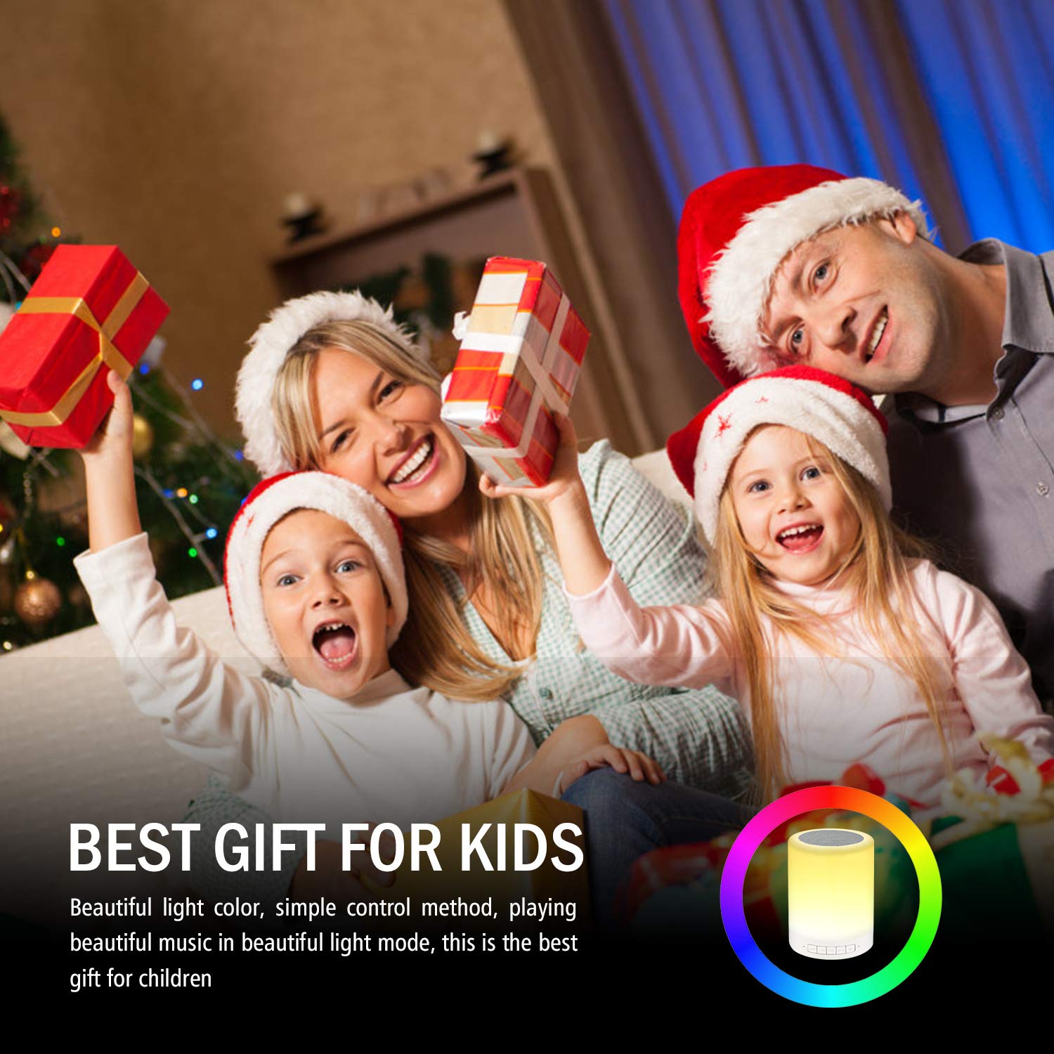 Zuno: Wireless Bluetooth Speaker Lamp with RGB Light – For Bedroom, Desk Setup & Gifting