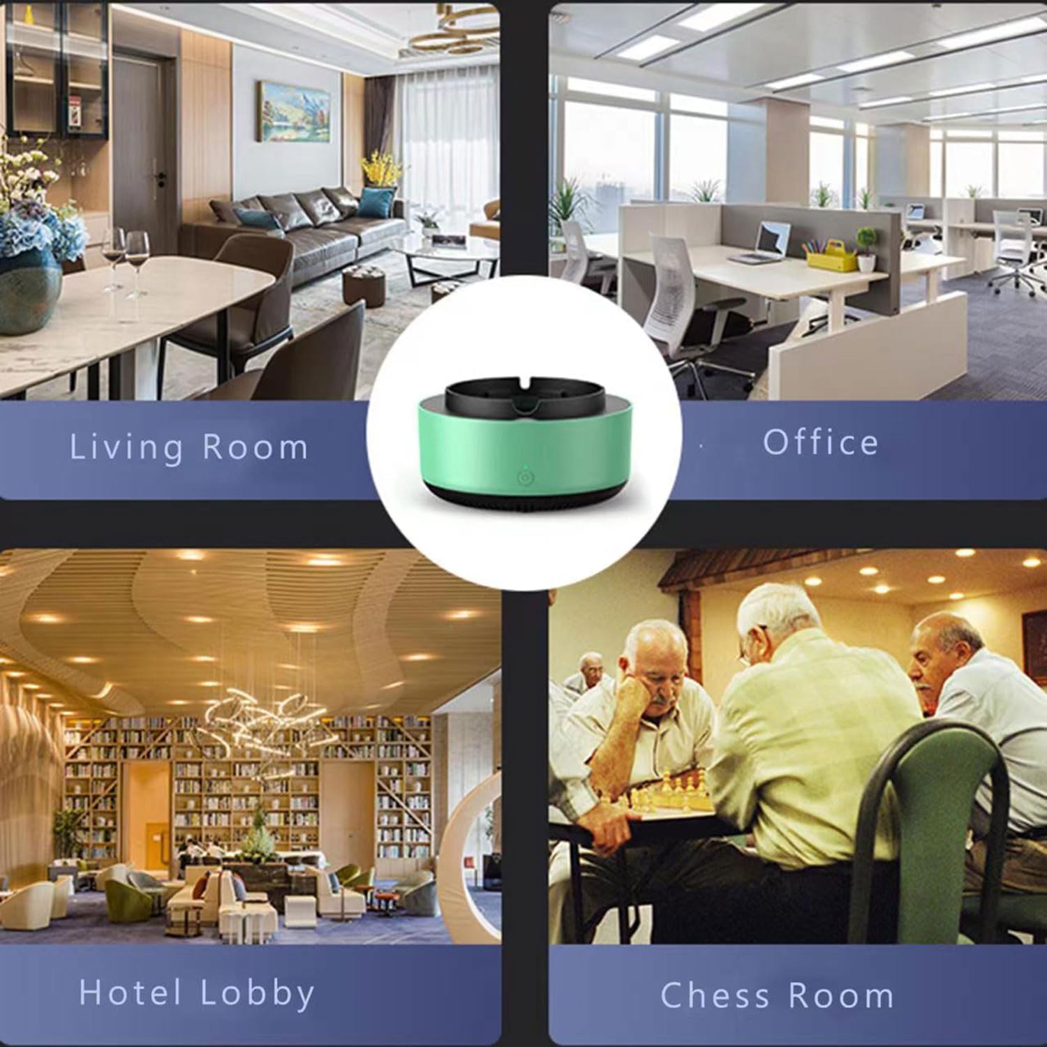 Puffee: Smokeless Smart Ashtray with Built-In Filter & Air Purifier Indoor Ashtray for Cigarettes, Ideal for Home, Office & Car Use