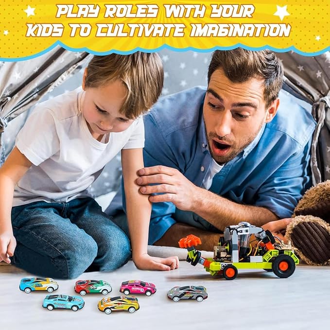 Speedy: Mini Pull-Back Racing Car Keychain, Working Pull-Back Action & Keyring, Miniature Toy Car Collectible & Gift (Set of 2))