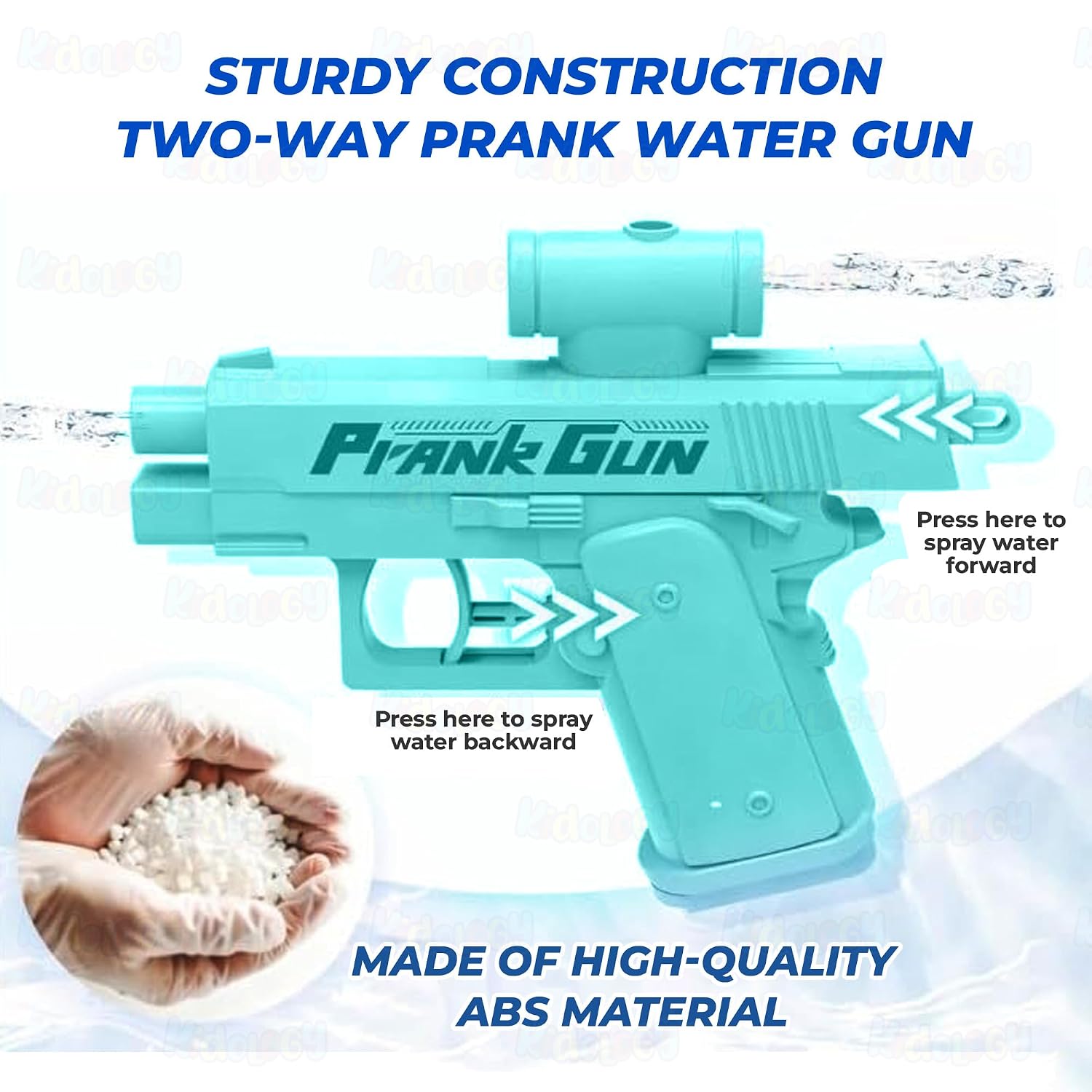 Splashy: Dual-Nozzle Water Blaster Toy for Outdoor Summer Fun, Double Spray Squirt Gun for Kids, Adults, Parties & Pranks