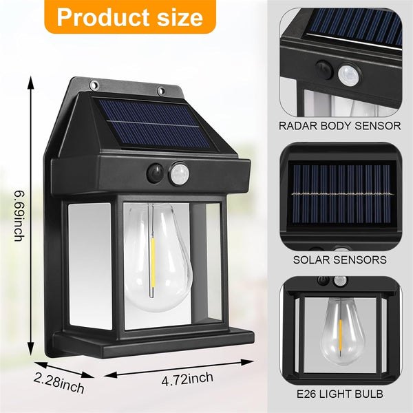 EcoGlow: Solar-Powered Motion Sensor LED Bulb with Auto Charging & Dusk-to-Dawn Lighting for Outdoor, Patio & Garden