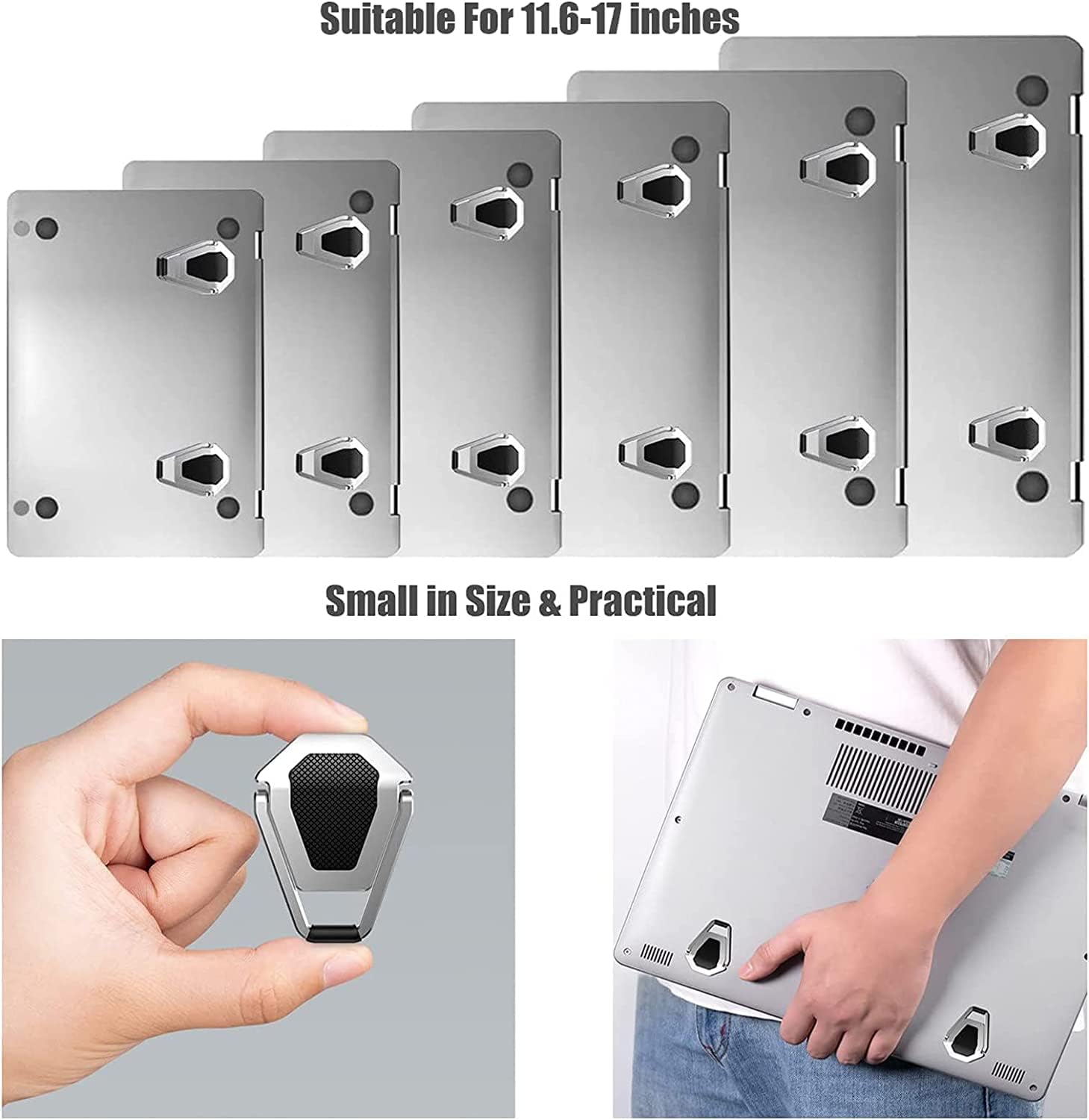 LiftUp: Foldable Slim Laptop Kickstand Legs, Convenient Ergonomic Laptop Stand with Anti-Slip Base for Office & Home Use