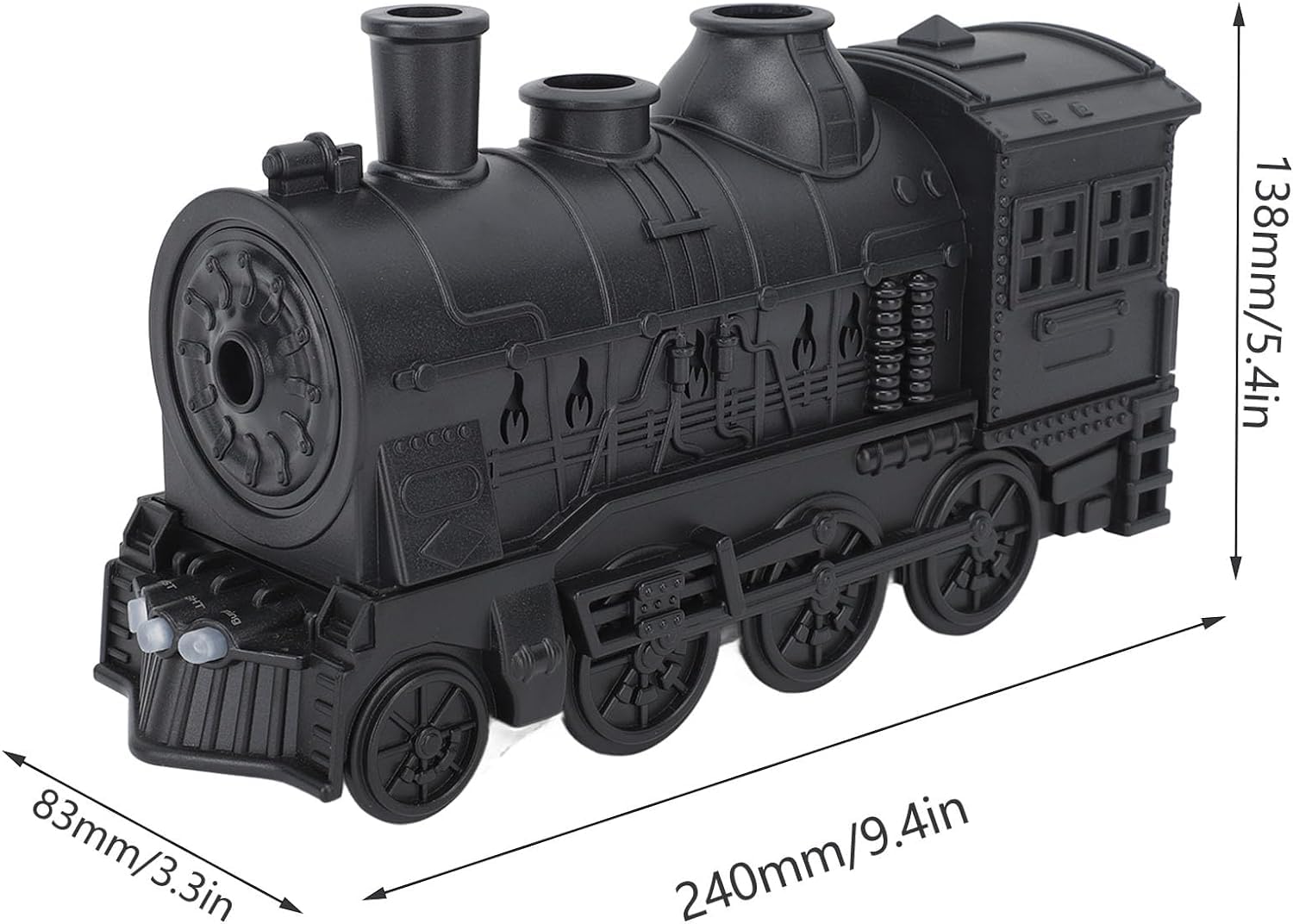 Mystiq: Train-Shaped Aroma Diffuser & Humidifier, 300ml, Flame Light, 2 Mist Modes, Auto Off – Perfect for Home, Office & Festive Decor.