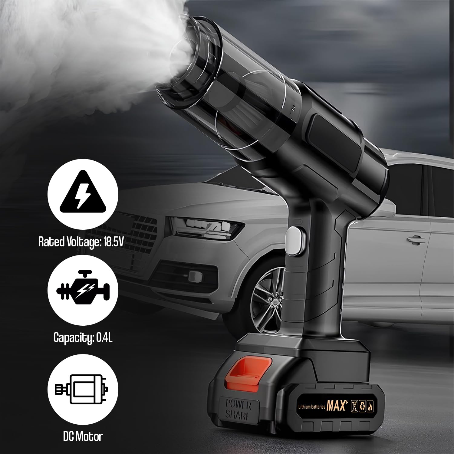 TurboVac: Super Powerful Cordless Vacuum Cleaner with 21,000Pa Suction, Detachable Battery & Multi-Nozzle Attachments
