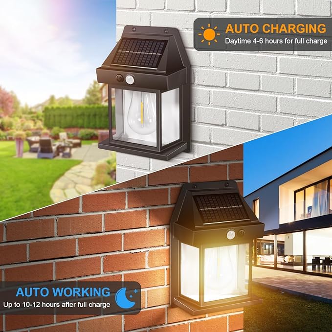 EcoGlow: Solar-Powered Motion Sensor LED Bulb with Auto Charging & Dusk-to-Dawn Lighting for Outdoor, Patio & Garden