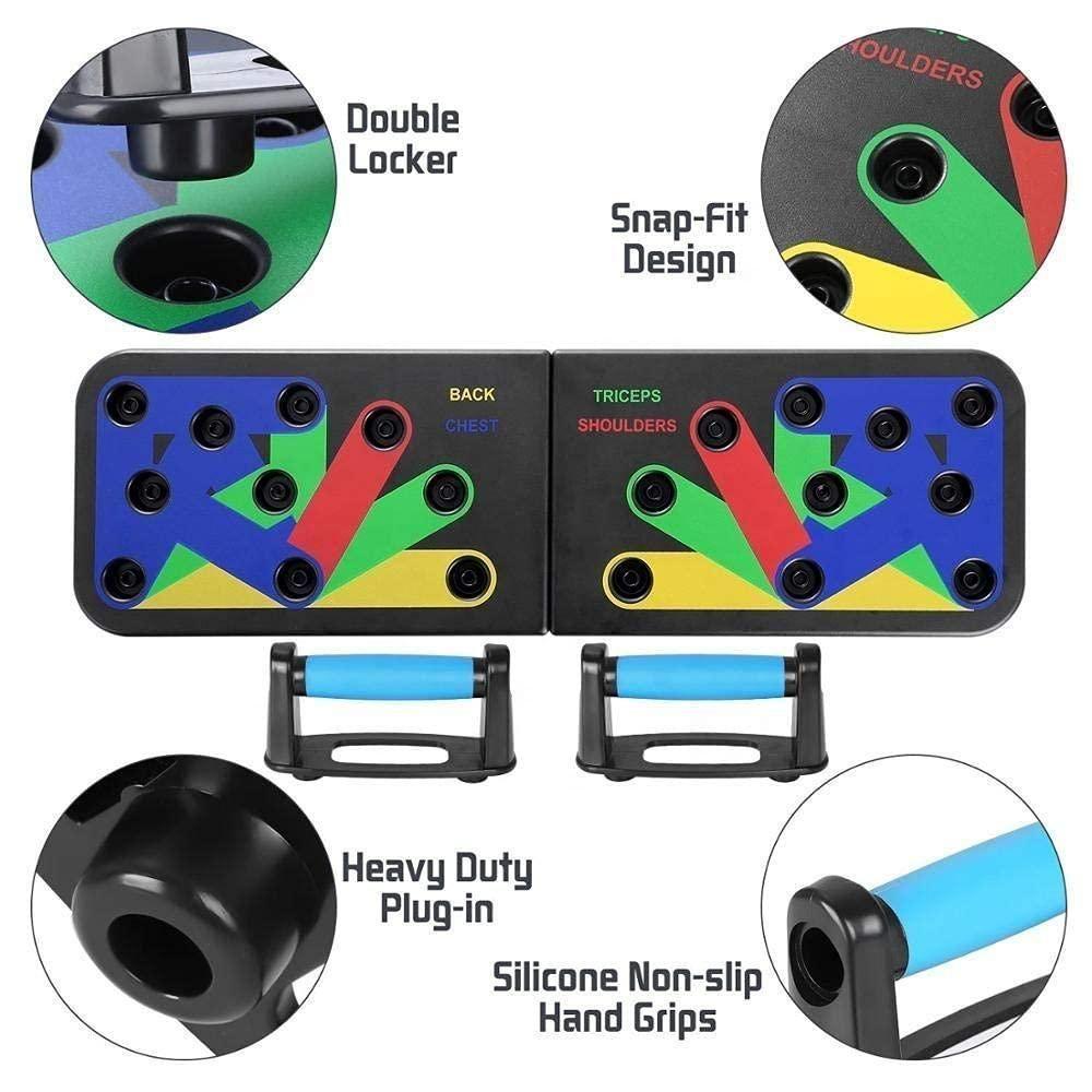 Planko: 9-in-1 Push-Up Board for Muscle Targeting, Non-Slip Base & Home Fitness Rack for Chest, Arms, Back & Core Training