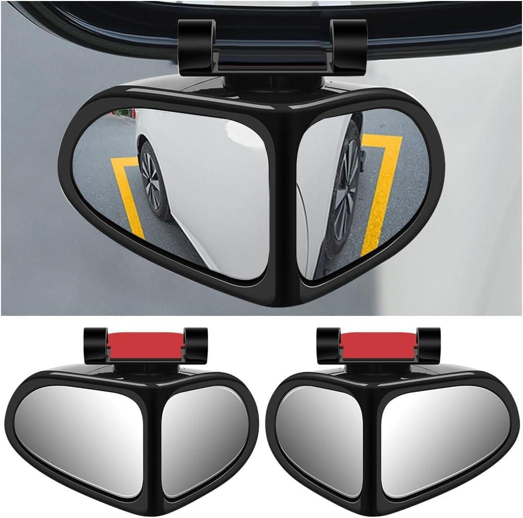 ClearView: 360° Adjustable Car Blind Spot Mirror (Set of 2) – HD Glass Convex Rearview Mirror for Cars, Trucks & Vans