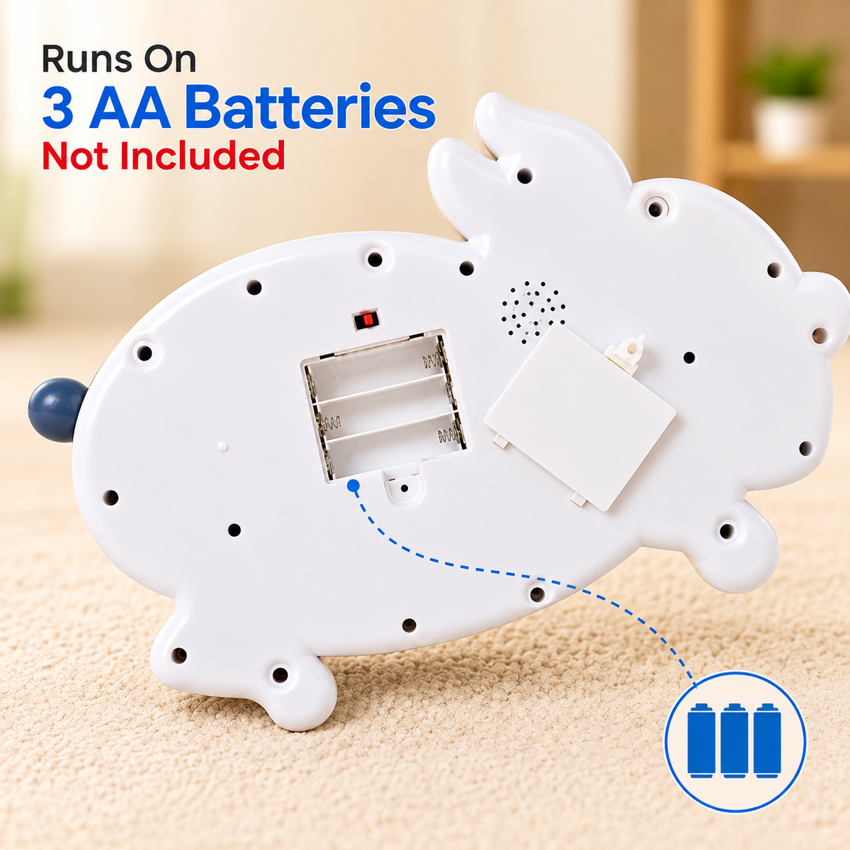 BonBon: Cute Rabbit Musical Piano Toy with 3 Play Modes, Interactive Keyboard, Animal Sounds, Flashing LED Lights & Music for Kids
