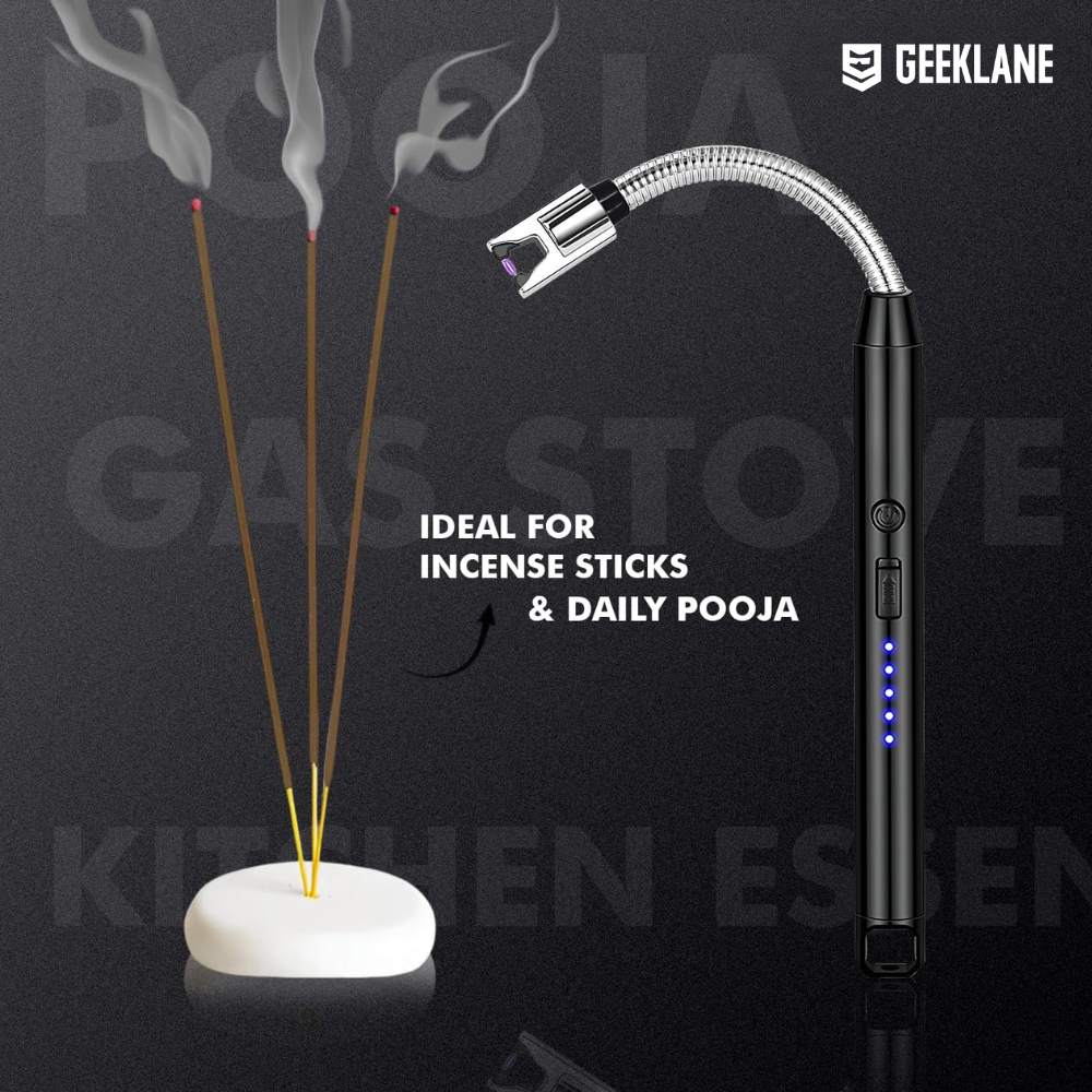 Sparq: Rechargeable Electric Arc Lighter, Windproof with Flexible Neck & USB-C Port for Gas Stove & Candles