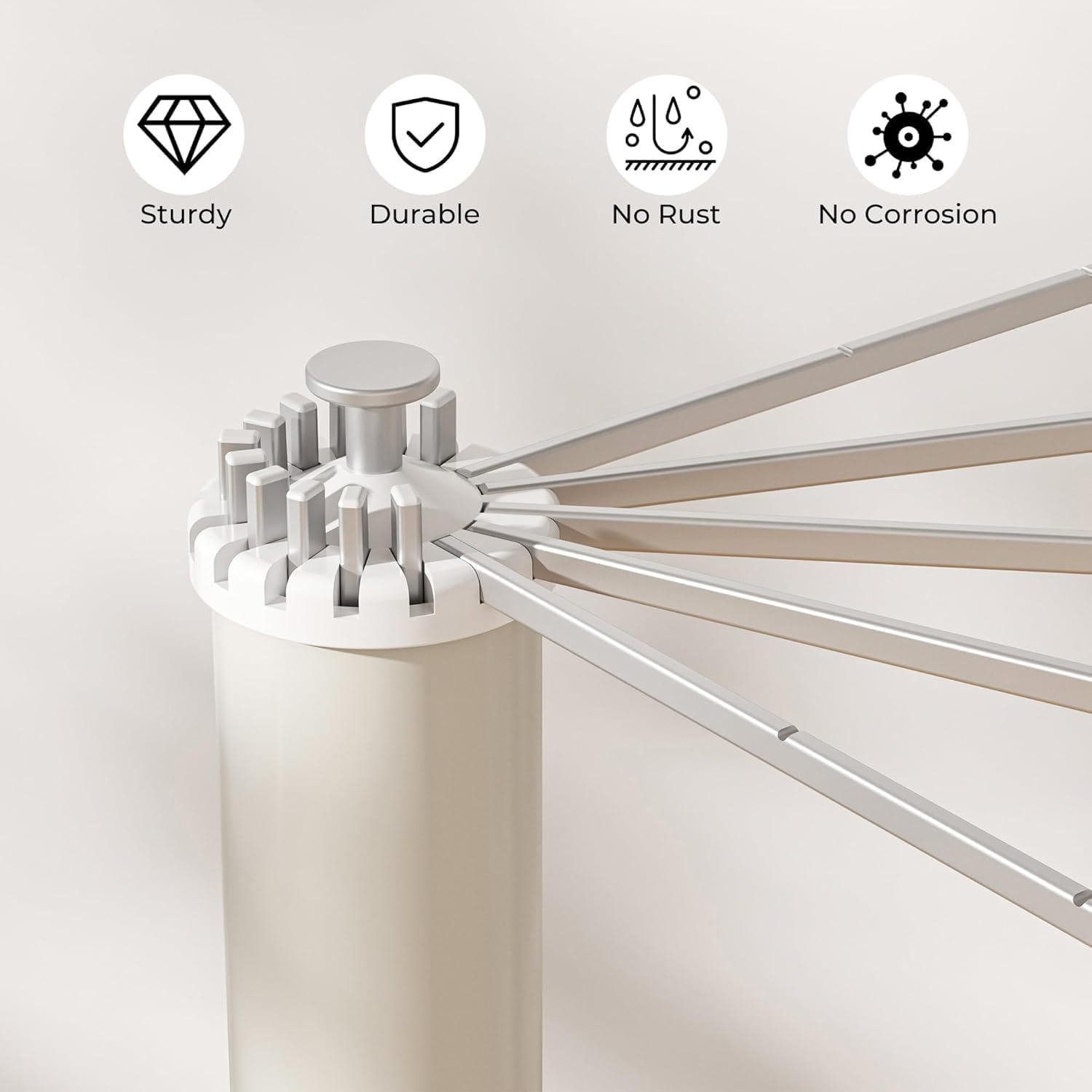 DryNest: 360° Rotating Foldable Clothes Drying Stand for Indoor & Outdoor Use – Space-Saving Multi-Arm Laundry Rack for Clothes, Fabric & Garments
