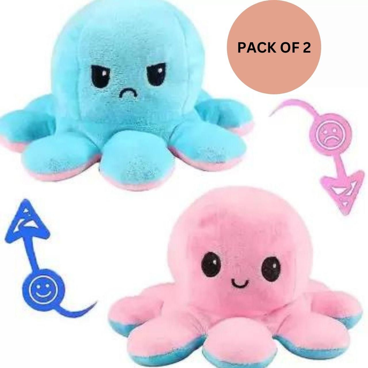 Chums: Reversible Plush Squishy Pals – Soft & Cuddly Octopus Toy for Kids & Babies, Perfect Gift for Boys & Girls