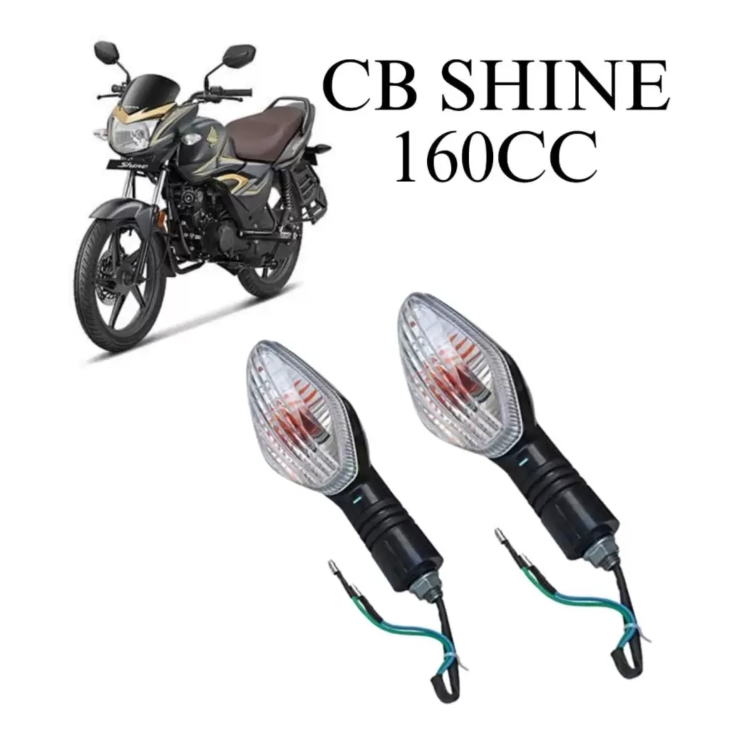 Side, Rear, Front Incandescent Indicator Light for Honda CB Twister, CB Shine, Dream Yuga, CB Hornet 160 (Orange)
