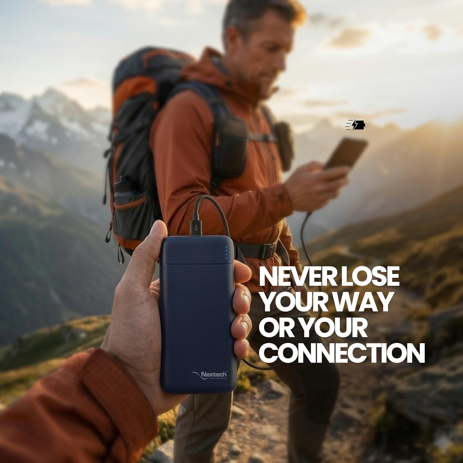 Nextech Slender PDQC 22.5W | 10000mAh | Made in India | Fast Charging | Ultra Slim Power Bank | Type-C PD & QC 3.0 USB Output | Compatible with Smartphones, iPhone, Android | BLUE