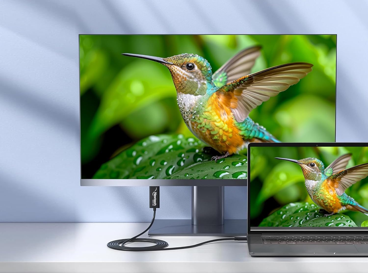 Nextech USB-C to HDMI Cable – 4K@30Hz Output, Thunderbolt 3 (40Gbps) High-Speed, Plug & Play Type-C Display Cable for MacBook, iPad, Windows & Android Devices