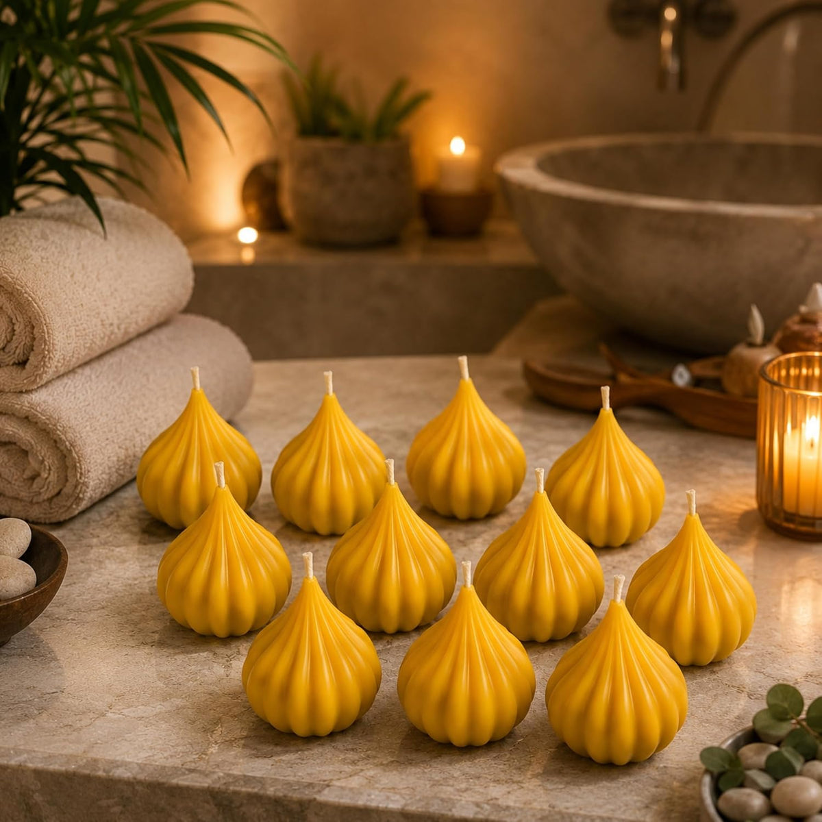 Modak: Traditional Modak-Shaped Decorative Candles with Indian Mithai Design for Ganesh Chaturthi, Diwali, Pooja, Home Décor & Festive Gifting (Pack of 6)
