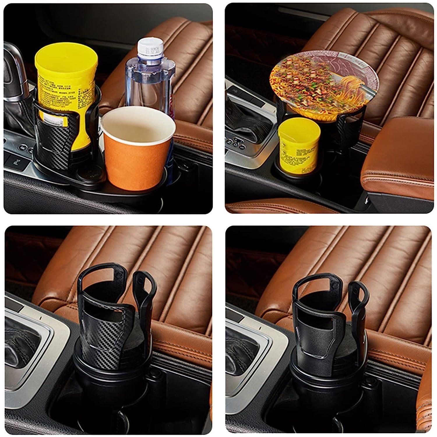 DuoHold: 2-in-1 Car Cup Holder Expander with 360° Rotation & Adjustable Dual Cup Slots for Large Drinks & Travel Convenience