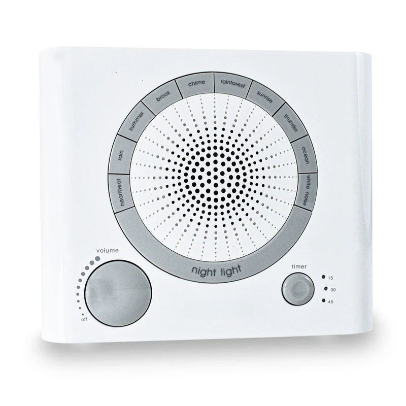 DreamWave: Sleep Therapy Sound Machine with Natural Soothing Sounds, Anxiety Relief, Auto-Off Timer & Battery/Adapter Power Options