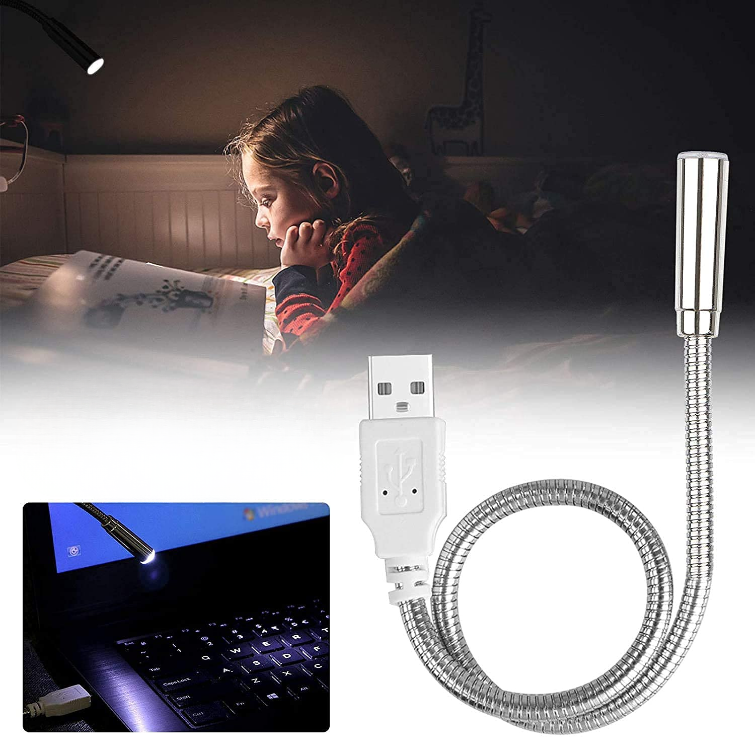 Flexy: Flexible USB Light, LED Desk Lamp for Reading, Night Work & Reduced Eye Strain on Laptop, PC