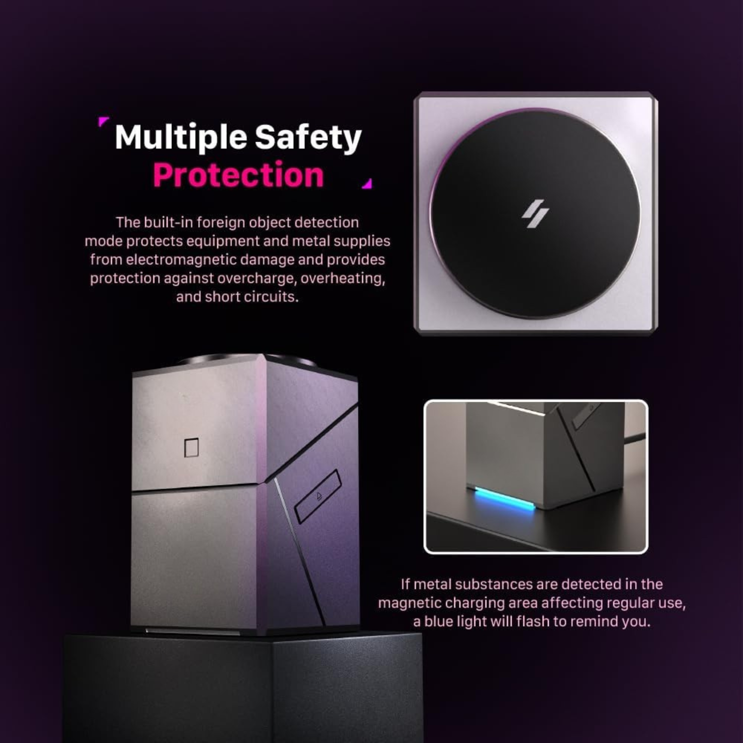 Orbix: 3-in-1 Qi2 Futuristic Magnetic Wireless Charging Station with 15W Fast Charging, MagSafe-Compatible Dock for iPhone, Apple Watch & AirPods