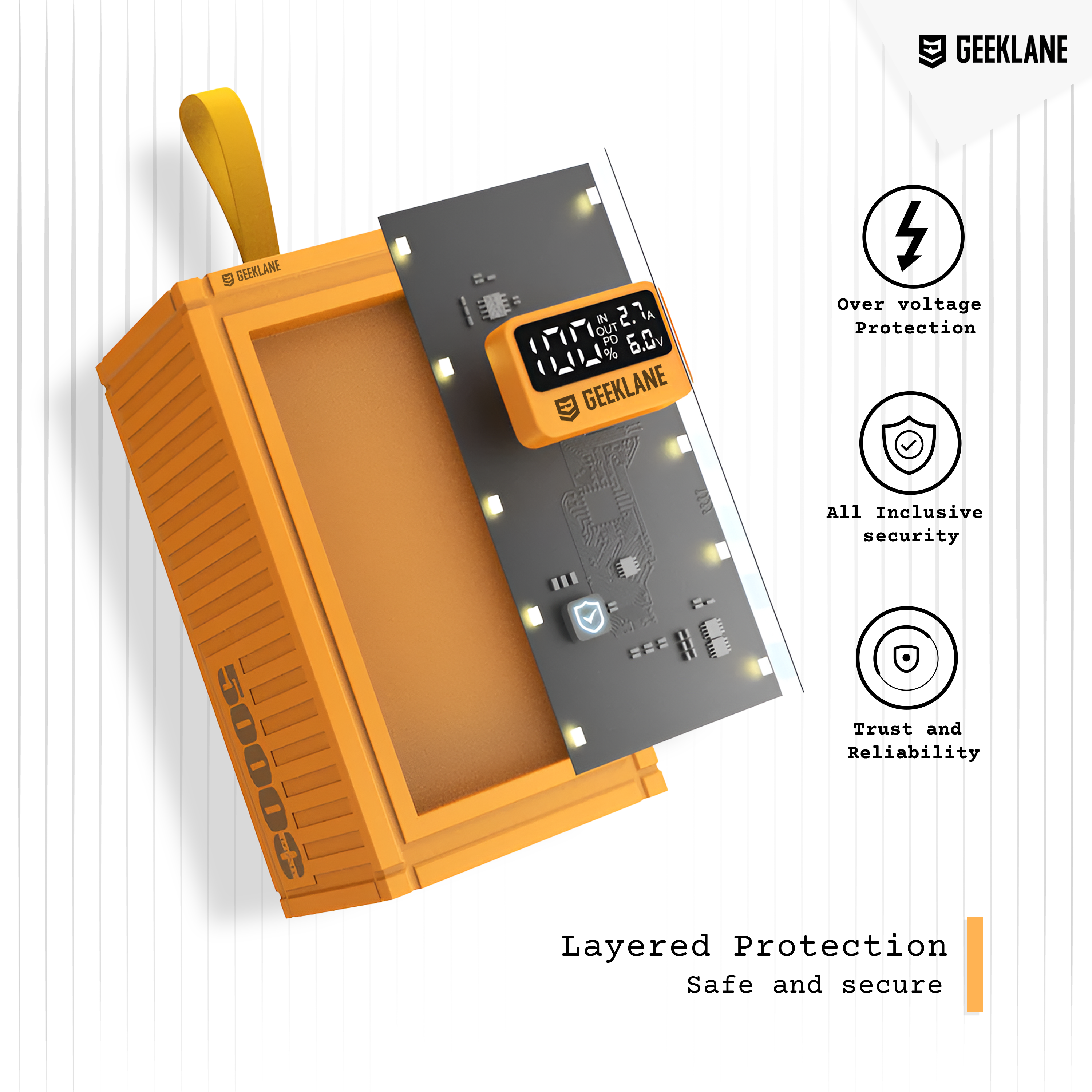 Cargo: 50000mAh Shipping Container Li-Po Power Bank with PD Fast Charging, 4 USB Outputs, LED Torch & Digital Display