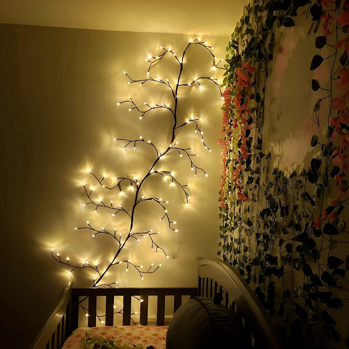 VineGlow: Enchanted Willow Vine Tree Light with 160 LED Fairy Lights & Remote Control for Magical Home Décor