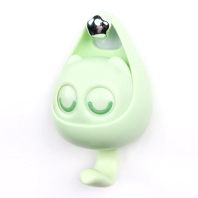 Meowook: Cute Cat Blinking Eye Wall Hook with Strong Adhesive for Keys, Bags, Clothes & Home Décor