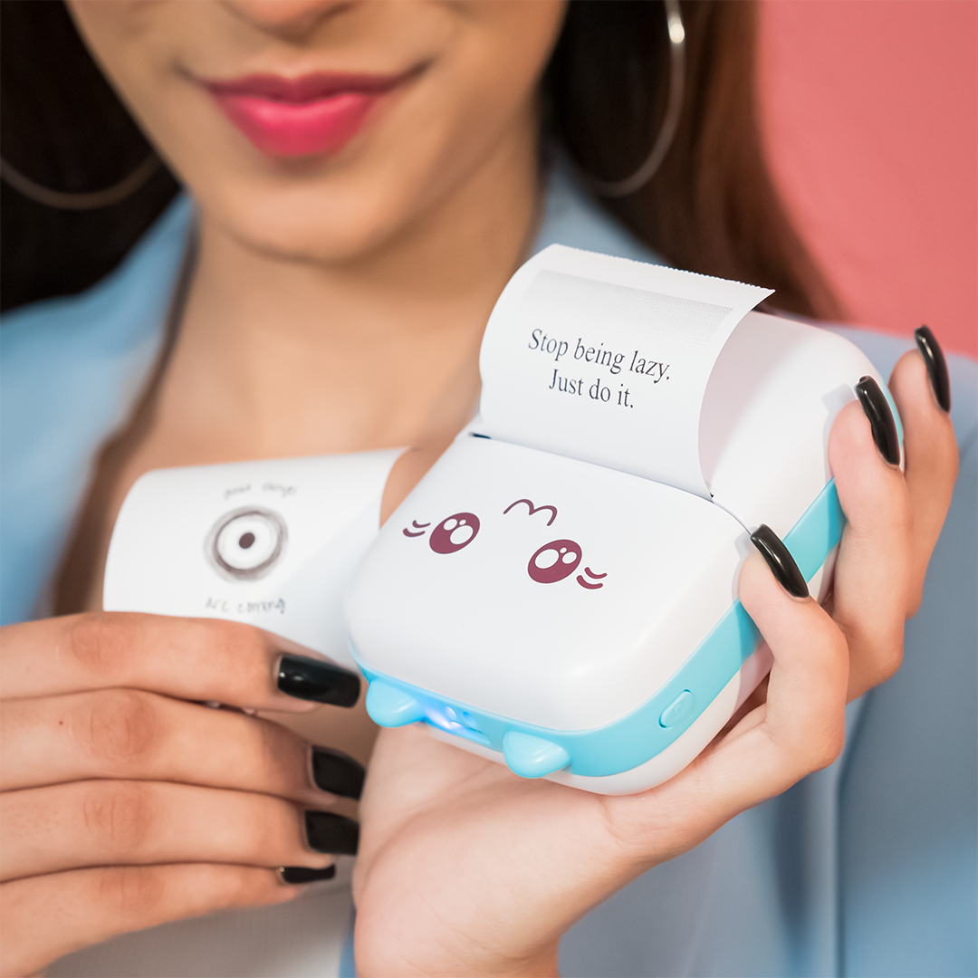 MiniPrint: Portable Bluetooth Thermal Printer with Ink-Free Printing for Labels, Photos & Notes (Android & iOS Compatible)