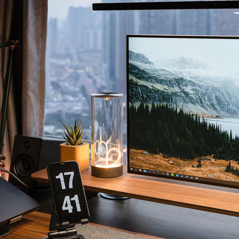 FilaGlow: Futuristic LED Magnetic Filament Lamp with USB-C Rechargeable Design, Stepless Dimming & Touch Control for Ambient Lighting