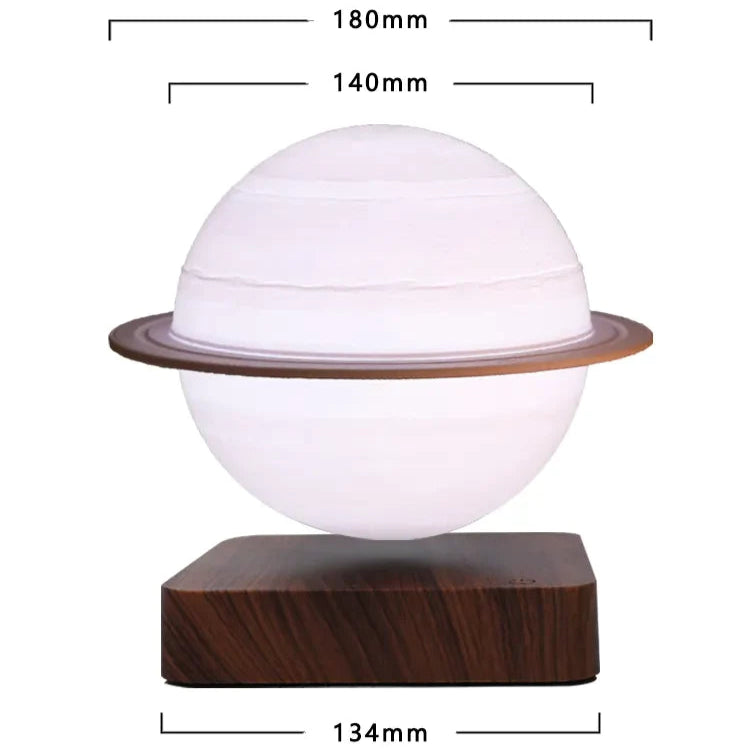 Elysium: 3D Floating Saturn Lamp with Magnetic Levitation, 360° Rotation & Touch-Control LED for Home & Office Décor