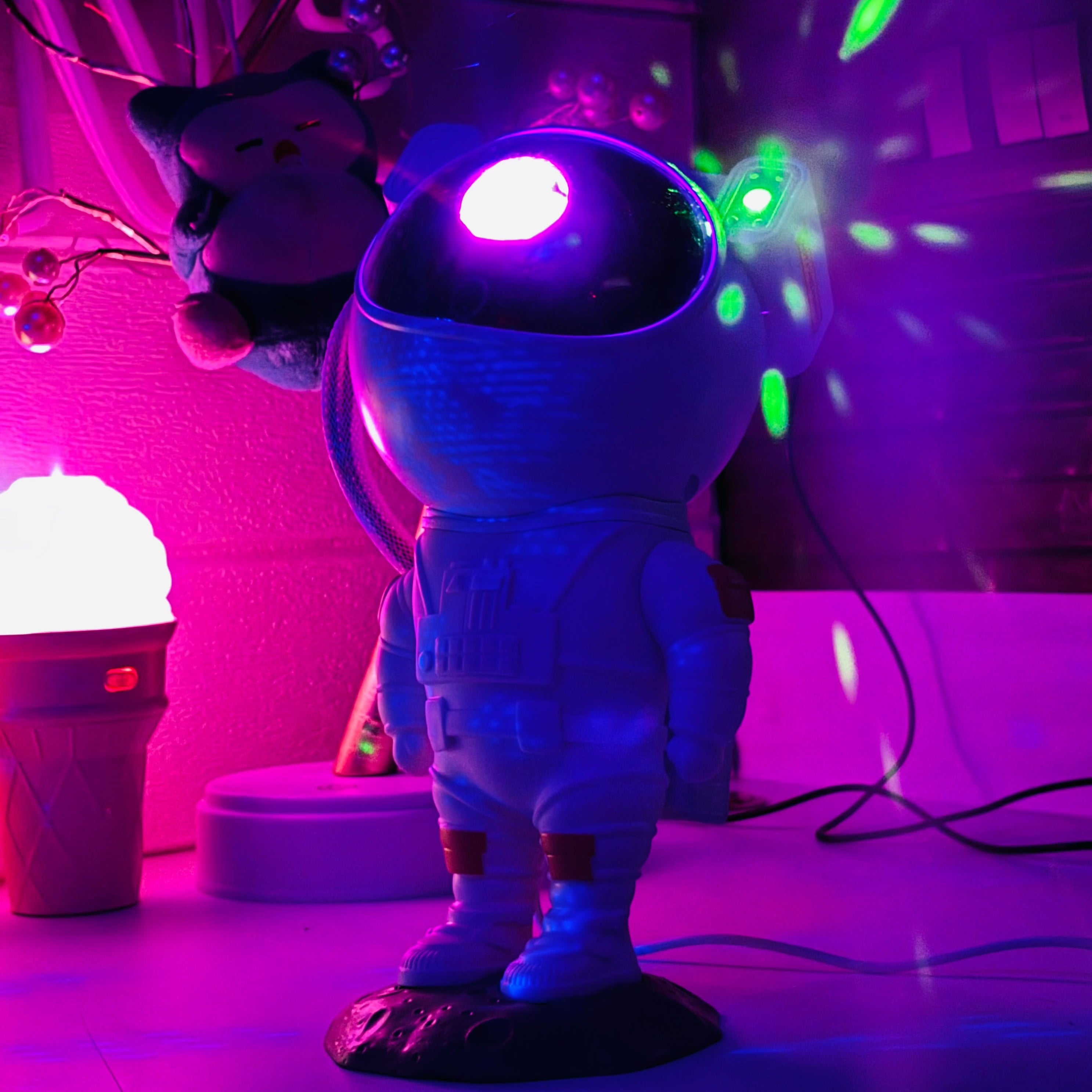 AstroBoy: Galaxy Aura Laser Stars Cosmos Projector USB Powered with Timer & Remote Ambient Night Light & Lamp