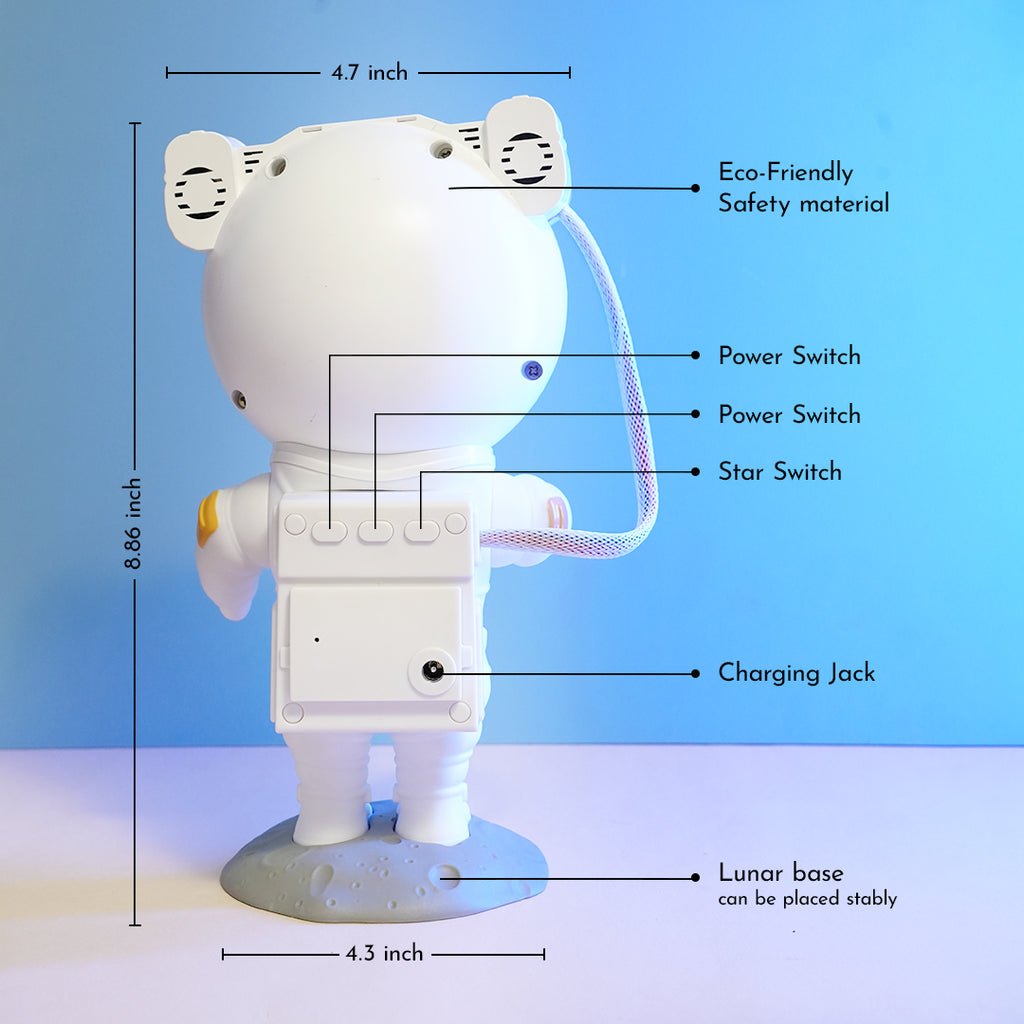 AstroBoy: Galaxy Aura Laser Stars Cosmos Projector USB Powered with Timer & Remote Ambient Night Light & Lamp