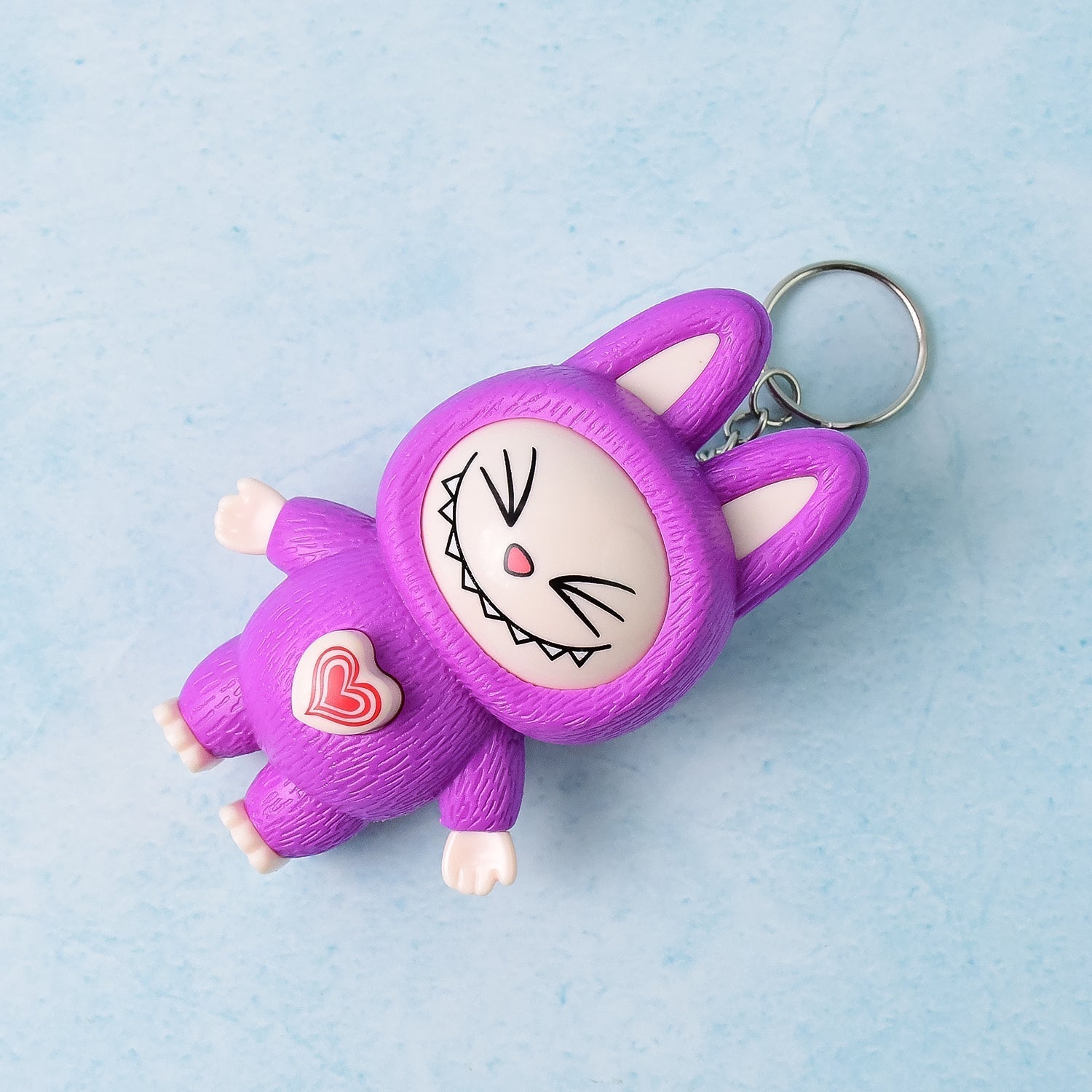KeyBuu: Face-Changing Labubu Keychain Toy with Built-in Key Holder, Flip Expression Keychain & Gift for Kids & Collectors