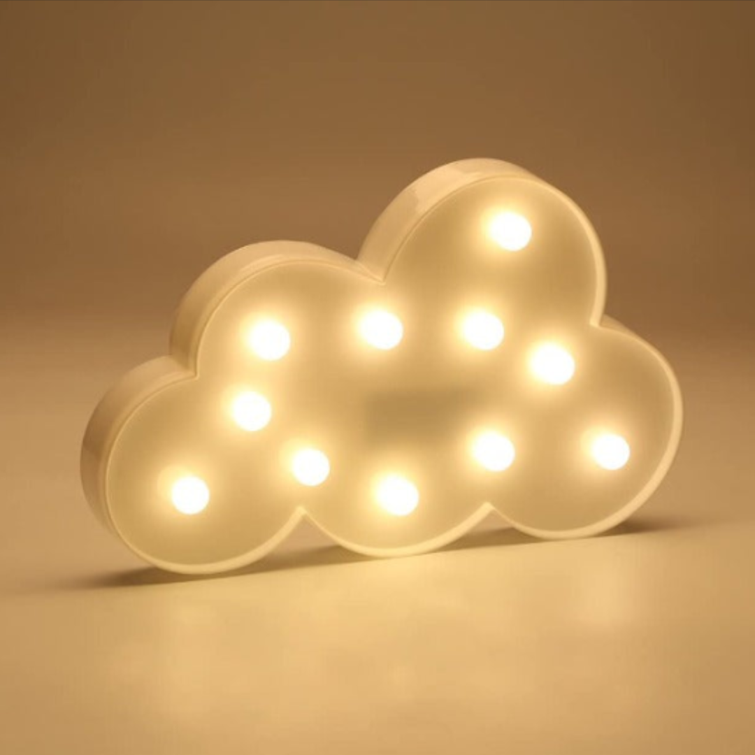 VibeCloud: Marquee LED Cloud Light with Warm White Glow for Home & Festive Décor