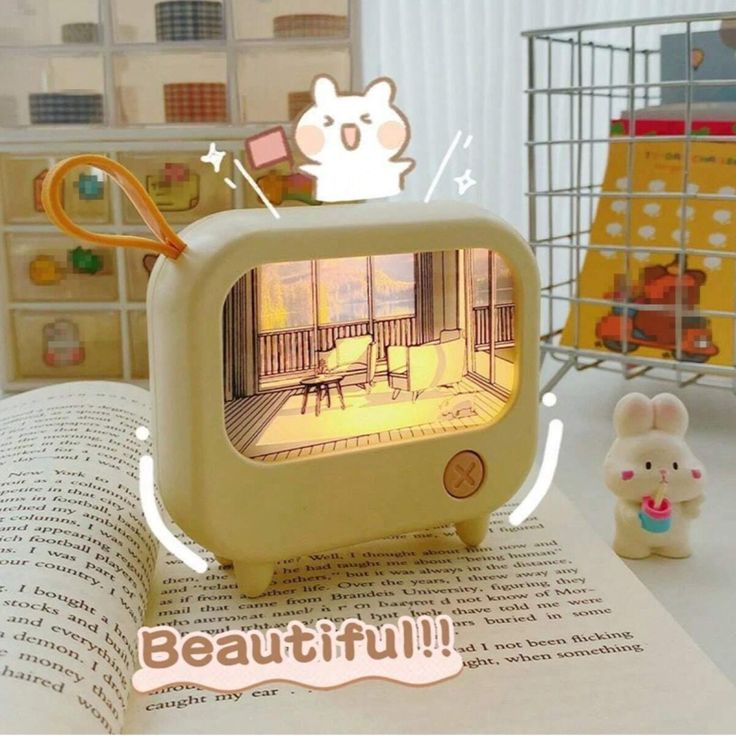 QuirkTV: Artistic Viral LED TV-Style Night Light with Dual Color Modes, Rechargeable Design & Retro Desk Décor Appeal