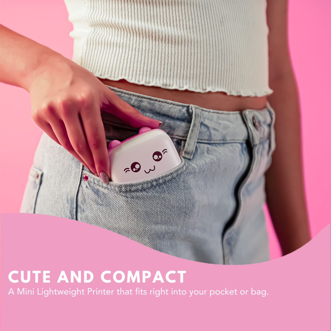 MiniPrint: Portable Bluetooth Thermal Printer with Ink-Free Printing for Labels, Photos & Notes (Android & iOS Compatible)