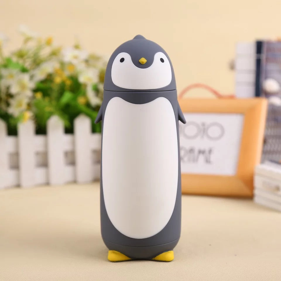 PengiSip: Adorable 300ml Penguin Thermos Bottle with Double-Walled Vacuum Insulation for Hot & Cold Drinks