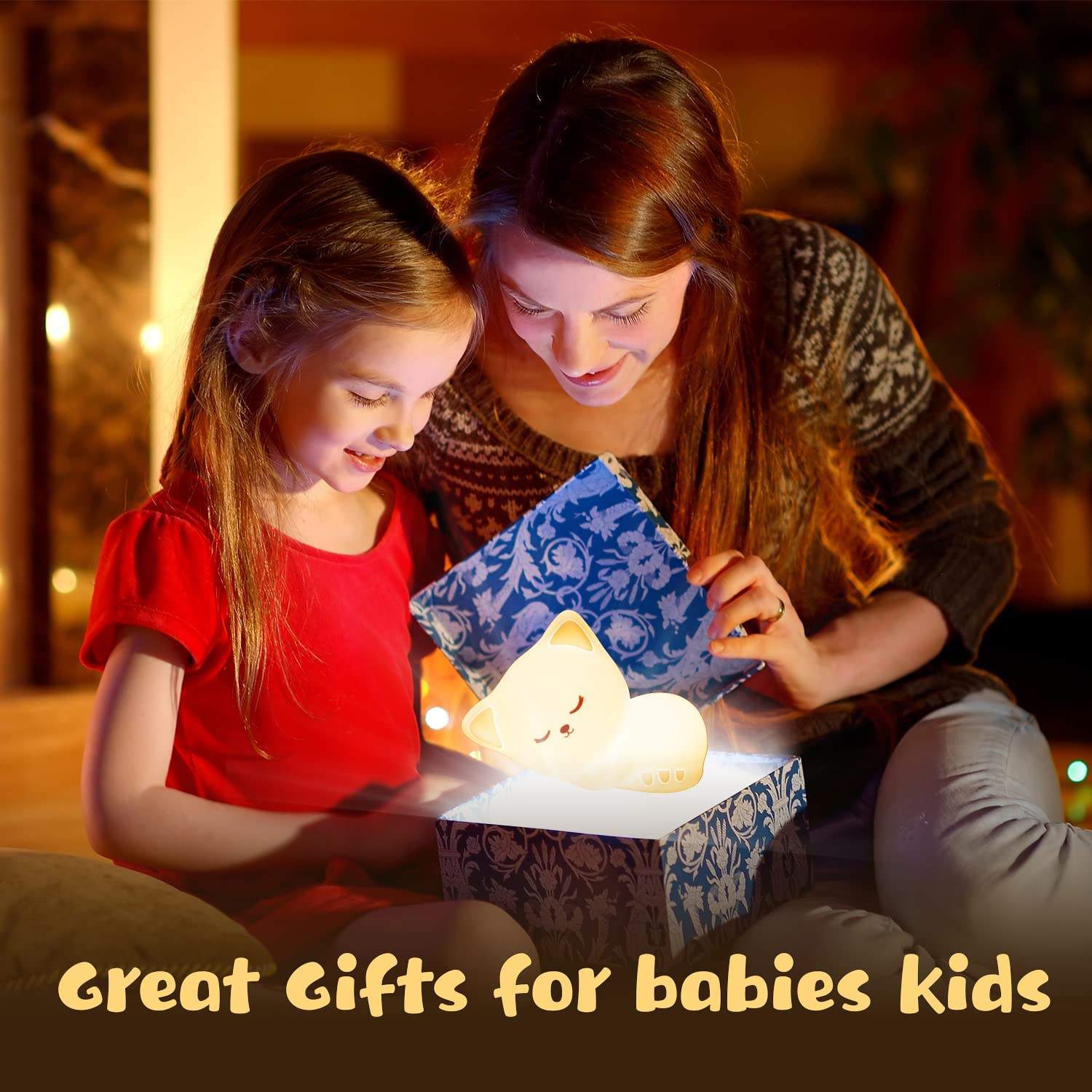 Kitty: Sleeping Cat Silicone Night Lamp with Rechargeable LED for Cozy Bedroom Ambience & Gifting