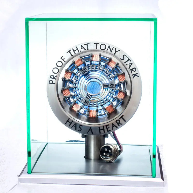 Repulsor: Iron-Man 1:1 Arc Reactor MK1 LED Lamp with Soft Glow in Strong Acrylic Display Case for Desk Décor & Collector’s Gift Item