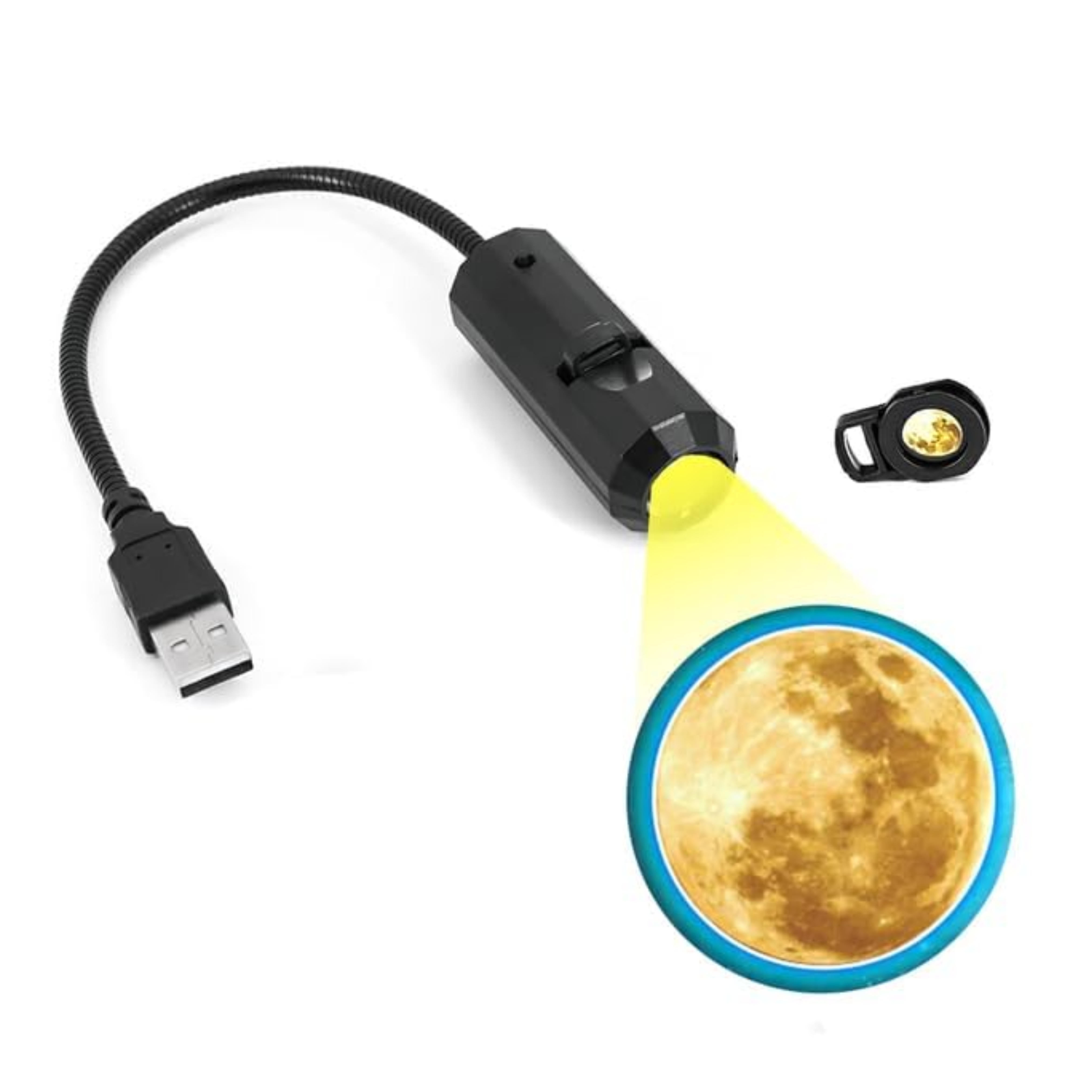 Cosmix: Wireless LED Star Projector with Rotating Galaxy Light, 3 Projection Discs & USB Power for Ambient Room Decor