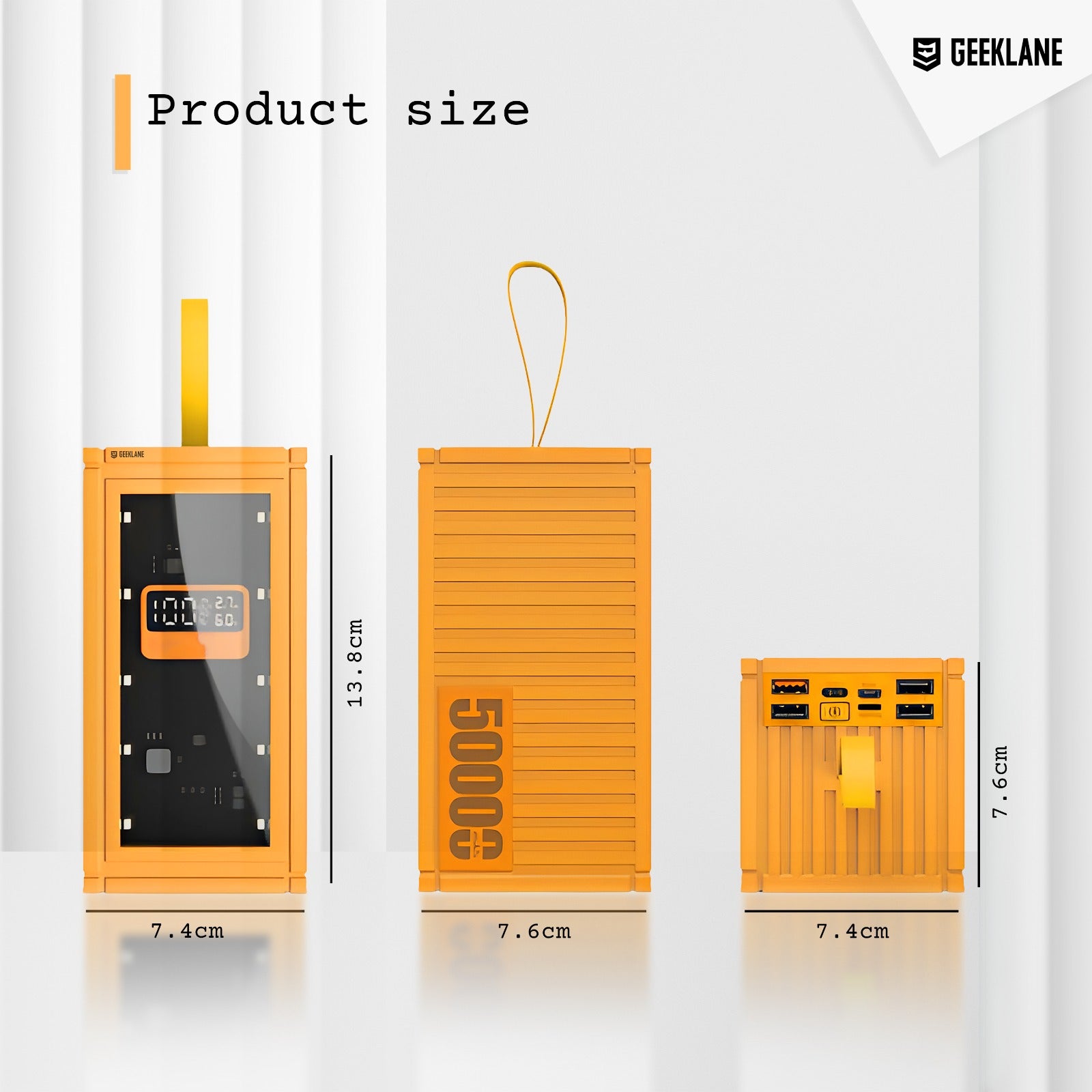 Cargo: 50000mAh Shipping Container Li-Po Power Bank with PD Fast Charging, 4 USB Outputs, LED Torch & Digital Display