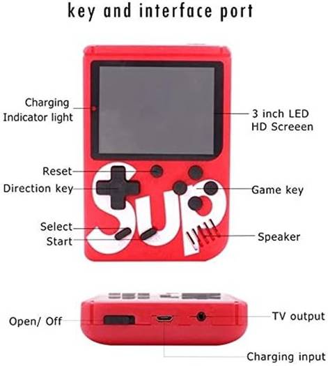 RetroGame: Handheld Gaming Console with 400 Classic Built-in Games, 3.0-Inch Screen & Rechargeable Battery
