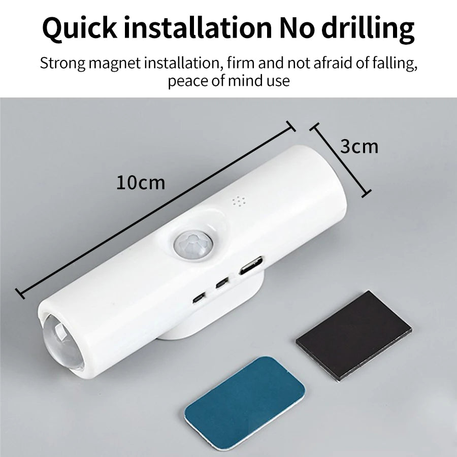 Sensey: Motion Sensor RGB LED Night Light with USB Rechargeable Design, Auto On/Off Color-Changing Wall Lamp for Bedroom, Hallway, Stairs & Cabinets
